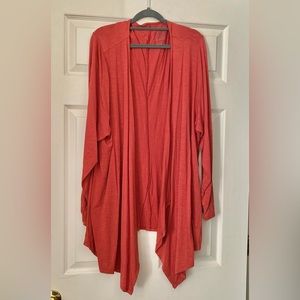 Torrid Orange Super Soft Slub Drape Front Cardigan